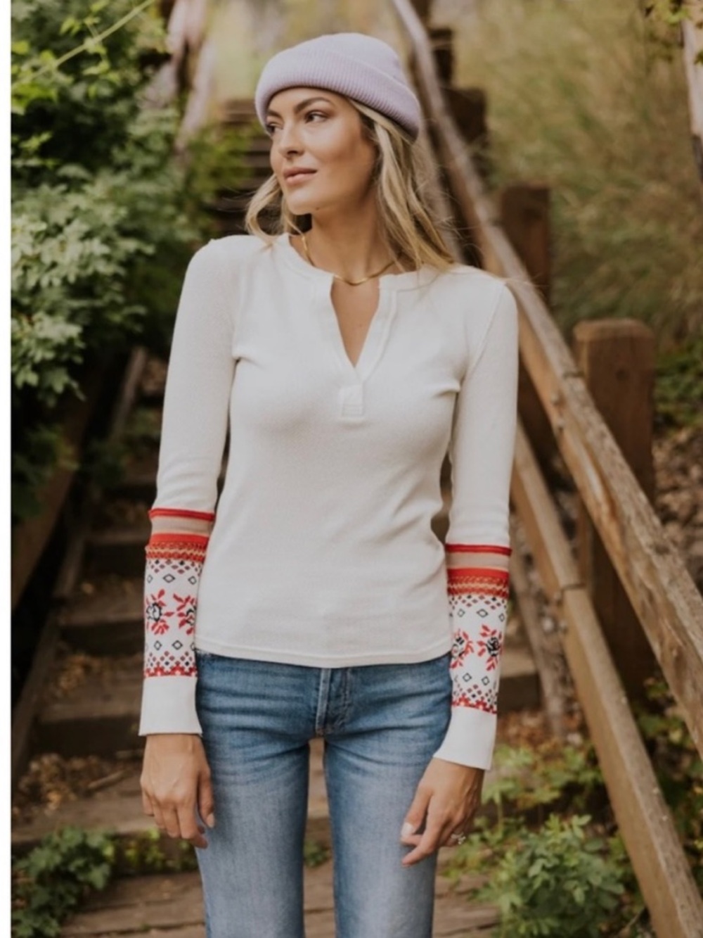 Free People We The Free Mikah Thermal Cuff Top